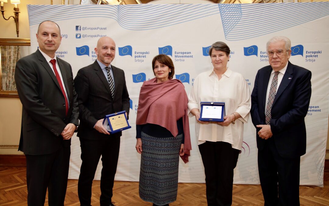 Contribution of the Year to Europe for 2019 Awarded to Rector Popović and Judge Majić