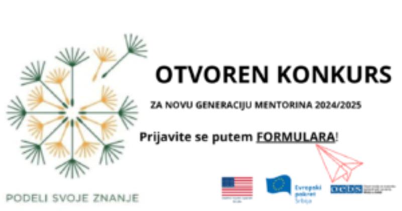 The call for applications for the new 2024-2025 generation of mentors is open! Share your knowledge! – PROLONGED APPLICATION DEADLINE!