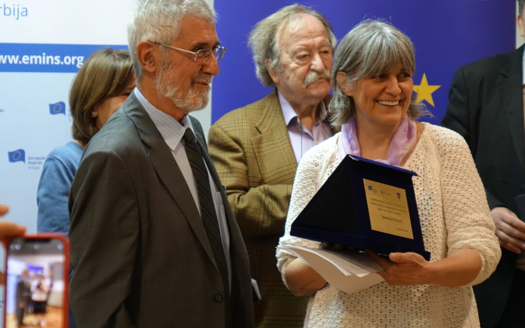 SAOPŠTENJE ZA JAVNOST: Književnici Jasminki Petrović uručena nagrada „Živorad Kovačević“ za doprinos dobrosusedskim odnosima i regionalnoj saradnji